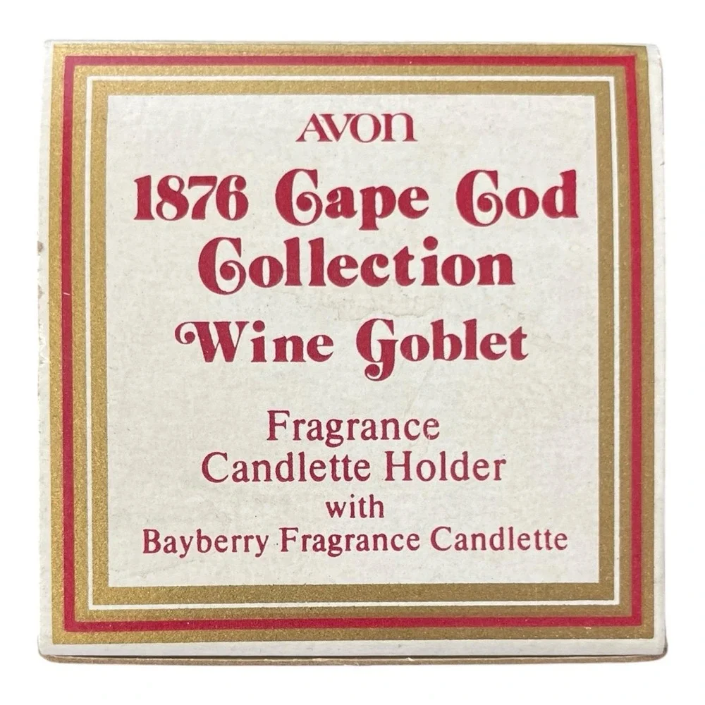Avon The 1876 Cape Cod Collection Red‎ Glass Wine Goblet Candlette Holder